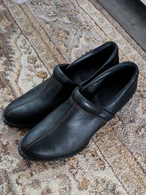 Born Black Leather Comfort Loafers Women's 9.5 Career Office Walking Shoes